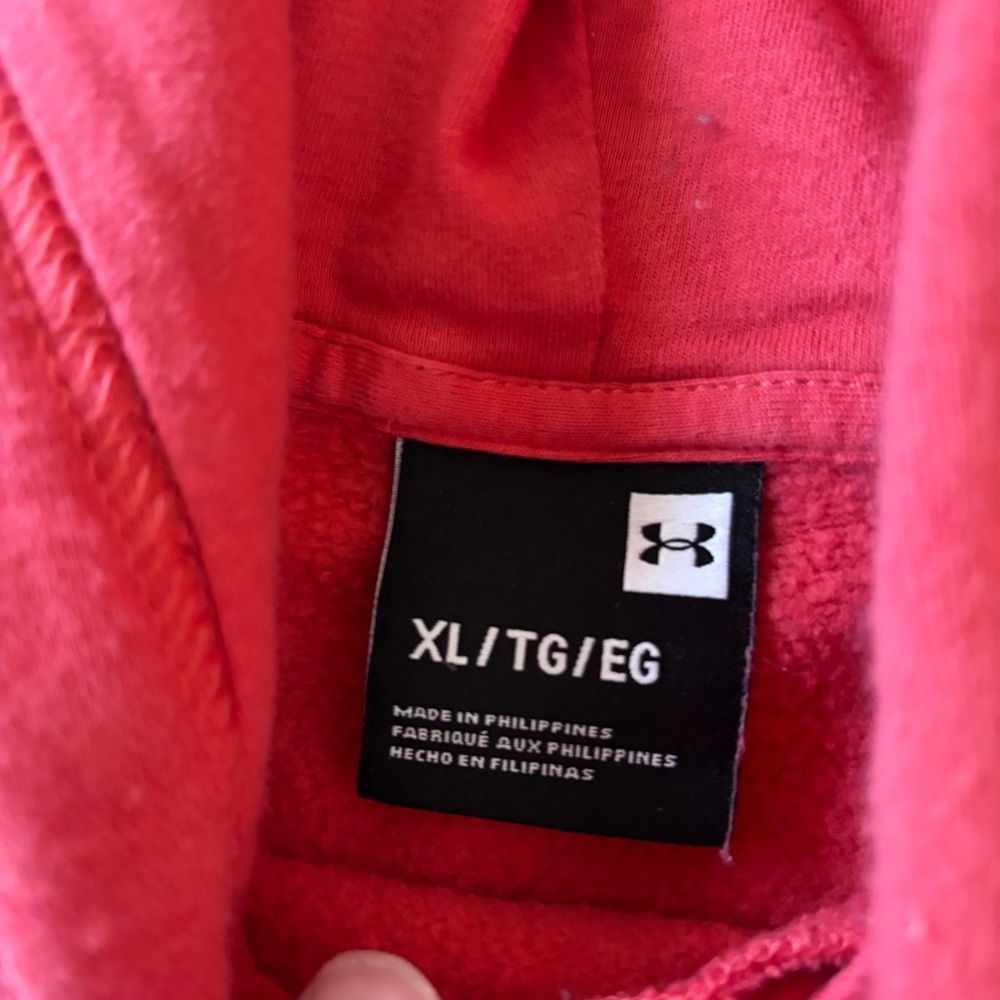 Under Armour Men's Hooded Sweatshirt XL Red - Picture 6 of 9